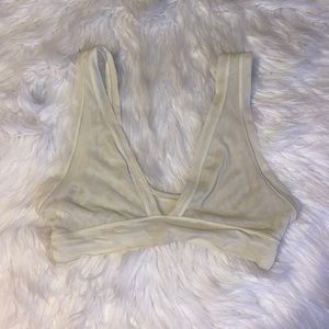 Skims Summer mesh triangle bralette bone